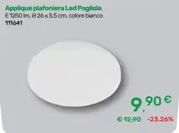 Bricoware Applique plafoniera Led Pogliola offerta