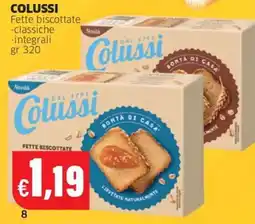 Mercati Alimentari Colussi Fette biscottate offerta