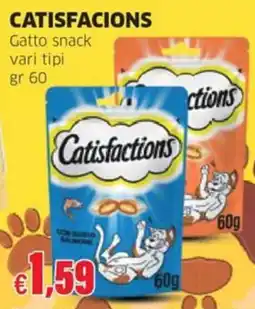 Mercati Alimentari Catisfactions Gatto snack offerta