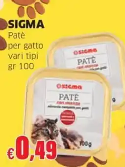 Mercati Alimentari Sigma Patè per gatto offerta