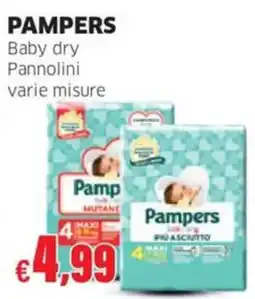 Mercati Alimentari Pampers Baby dry Pannolini offerta