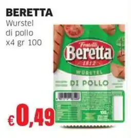 Mercati Alimentari Wurstel di pollo Beretta offerta