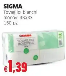 Mercati Alimentari Tovaglioli bianchi monovelo offerta