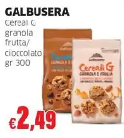 Mercati Alimentari Galbusera Cereal G granola frutta/cioccolato offerta