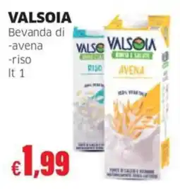Mercati Alimentari Valsolia bevanda di avena offerta