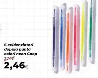 Evidenziatori doppia punta colori neon Coop