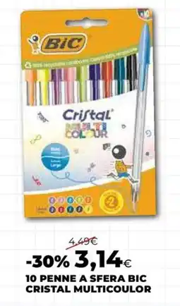 Extracoop Penne a sfera Bic Cristal multicolour offerta