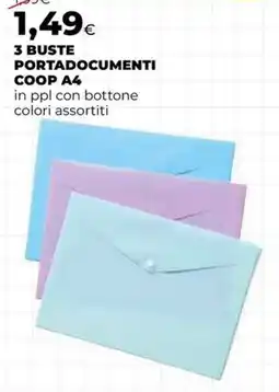 Extracoop Buste portadocumenti Coop A4 offerta