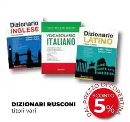 Extracoop Dizionari Rusconi titoli vari offerta
