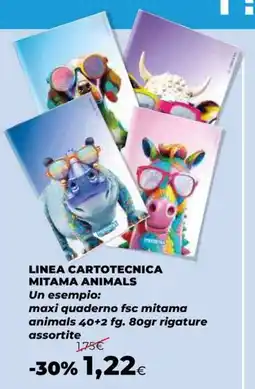 Extracoop maxi quaderno fsc mitama animals offerta