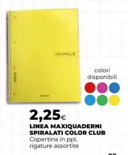 Extracoop Linea Maxiquaderni Spiralati Color Club offerta