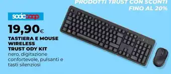 Tastiera e mouse wireless Trust Ody Kit