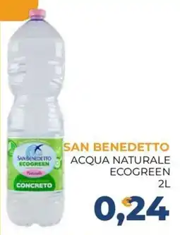 Moderna San Benedetto acqua naturale ecogreen offerta