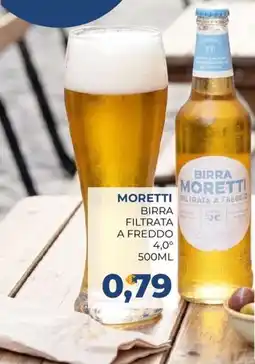 Moderna Birra Moretti filtrata a freddo offerta