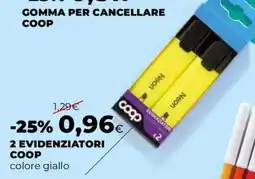 Extracoop Evidenziatori Coop colore giallo offerta