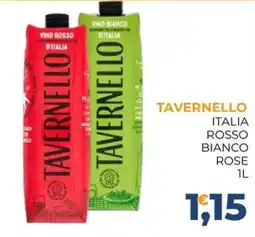 Moderna Tavernello vino rosso bianco rose offerta
