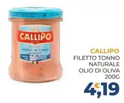 Moderna Callipo filetto tonno naturale offerta