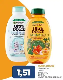 Moderna Garnier Ultra Dolce Shampoo & Balsamo offerta