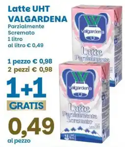 Prix Quality Latte UHT Parzialmente Scremato Valgardena offerta