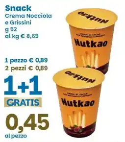 Prix Quality Snack Crema Nocciola e Grissini Nutkao offerta