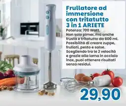 Prix Quality Frullatore ad immersione con tritatutto 3 in 1 Ariete offerta