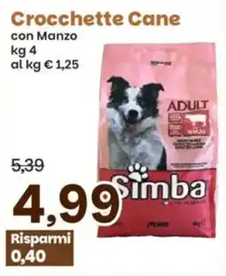 Prix Quality Crochette Cane con Manzo Simba offerta
