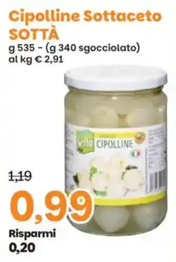 Prix Quality Cipolline Sottaceto Sottà offerta
