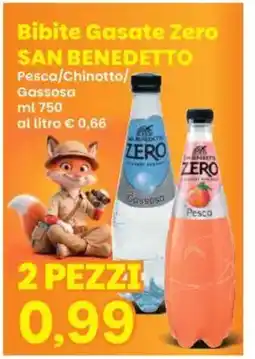 Prix Quality Bibite Gasate Zero San Benedetto offerta