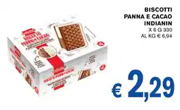 D'Italy Biscotti panna e cacao Indianin offerta
