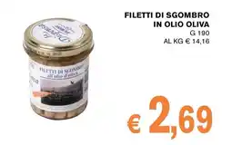 D'Italy Filetti di sgombro all'olio d'oliva offerta