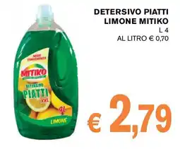 D'Italy Detersivo piatti Mitiko limone offerta