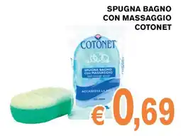 D'Italy Spugna bagno con massaggio Cotonet offerta