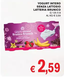 D'Italy Yogurt intero senza lattosio Latteria Brunico offerta