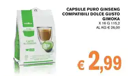 D'Italy Capsule puro ginseng compatibili dolce gusto Gimoka offerta