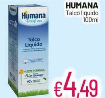 Franzy's Humana Talco liquido 100ml offerta