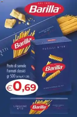 MerSi Supermercati Barilla Pasta di semola offerta