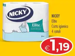 MerSi Supermercati Nicky Elite Carta igienica offerta