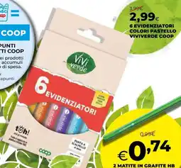 Extracoop Evidenziatori colori pastello viviverde Coop offerta