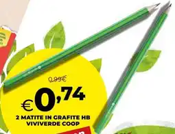 Extracoop Matite in grafite HB Viviverde Coop offerta