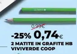 Extracoop Matite in grafite HB Viviverde Coop offerta