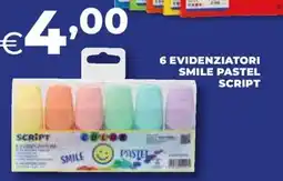 Extracoop Evidenziatori smile pastel script offerta