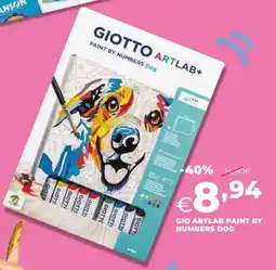 Extracoop Giotto Artlab+ Paint by Numbers Dog offerta