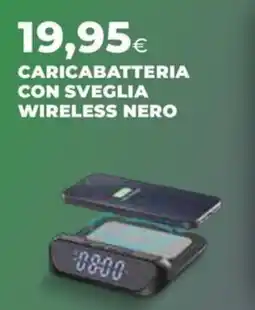 Extracoop Caricabatteria con sveglia wireless nero offerta