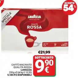 Supermercati Gulliver Caffè macinato qualità rossa Lavazza offerta
