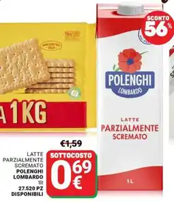 Supermercati Gulliver Latte parzialmente scremato Polenghi Lombardo offerta