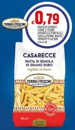 Ard Discount Casarecce pasta di semola terre e tesori casarecce/farfalle/fusilli/penne rigate/spaghetti offerta