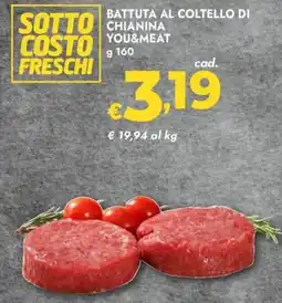 Bennet Battuta al coltello di Chianina You&Meat offerta