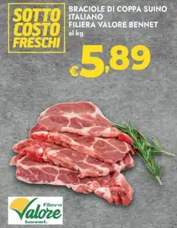 Bennet Braciole di coppa suino italiano filiera valore bennet offerta