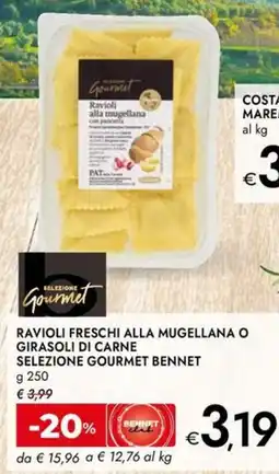Bennet Ravioli freschi alla mugellana o girasoli di carne selezione gourmet bennet offerta