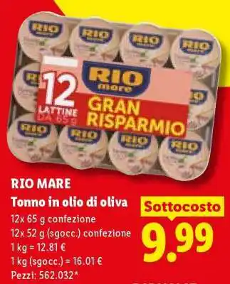 RIO MARE Tonno in Olio di Oliva